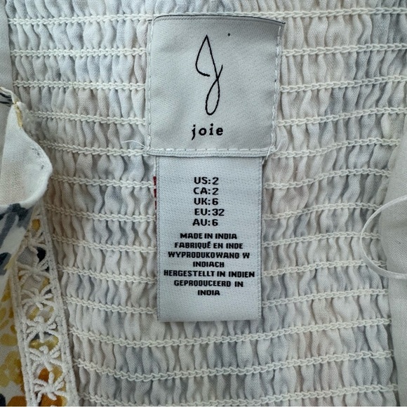 Joie Floral Mommy and Me Cotton Blend Yellow Gray Thin Strap Maxi Tier Dress 2 - Picture 8 of 13